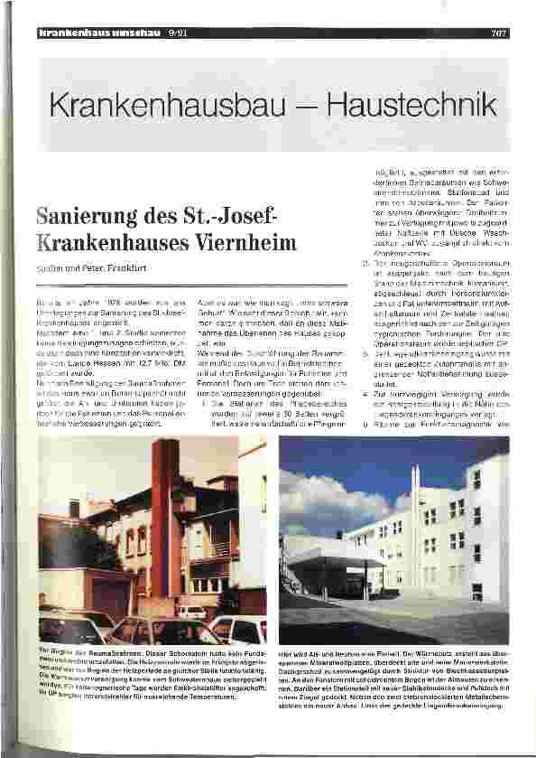 Vorschauseite 1: Sanierung des St.-Josef-Krankenhauses Viernheim