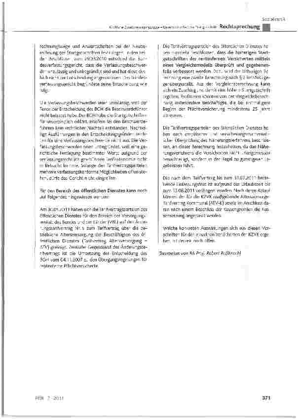 Vorschauseite 6: Kirchliche Zusatzversorgungskasse - Unverbindlichkeit der Startgutschrift