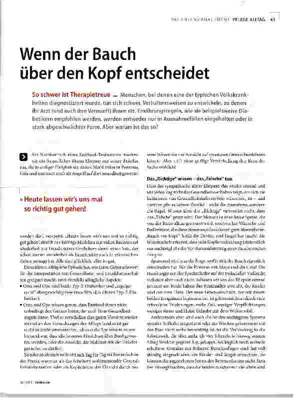 Vorschauseite 1: Wenn der Bauch über den Kopf entscheidet