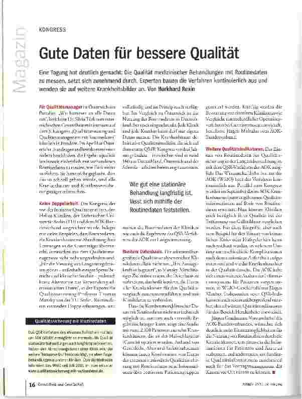 Vorschauseite 1: Gute Daten für bessere Qualität