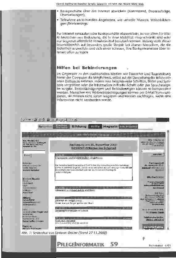 Vorschauseite 3: Senioren erobern das World Wide Web senioren-online.net: ein Angebot für die Generation 55 plus