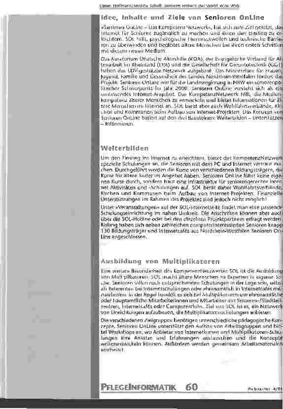 Vorschauseite 4: Senioren erobern das World Wide Web senioren-online.net: ein Angebot für die Generation 55 plus