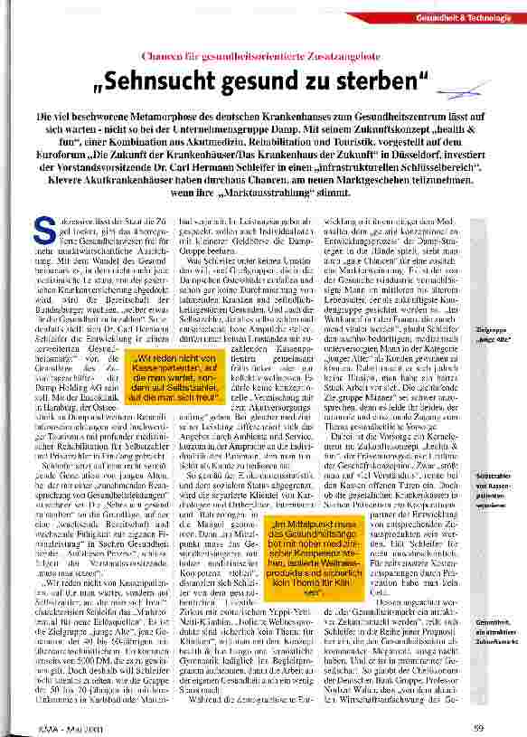 Vorschauseite 1: Sehnsucht gesund zu sterben