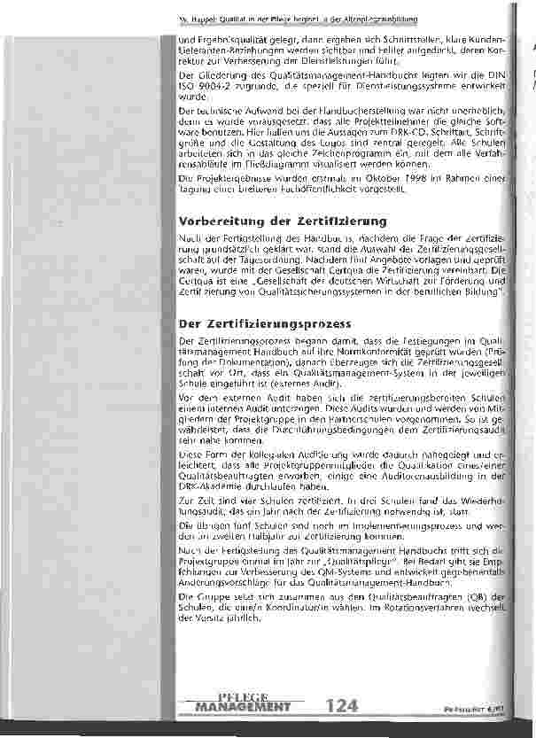 Vorschauseite 5: Qualität in der Pflege beginnt in der Altenpflegeausbildung Gruppenprojekt der DRK-Altenpflegeschulen