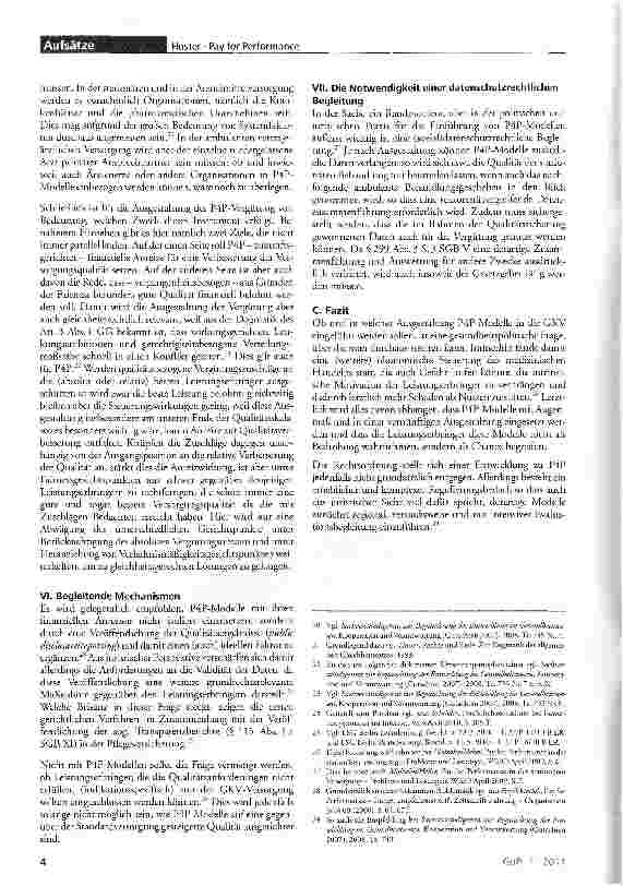 Vorschauseite 4: Rechtsfragen und Regulierungsbedarf von »Pay for Performance« in der Gesetzlichen Krankenversicherung