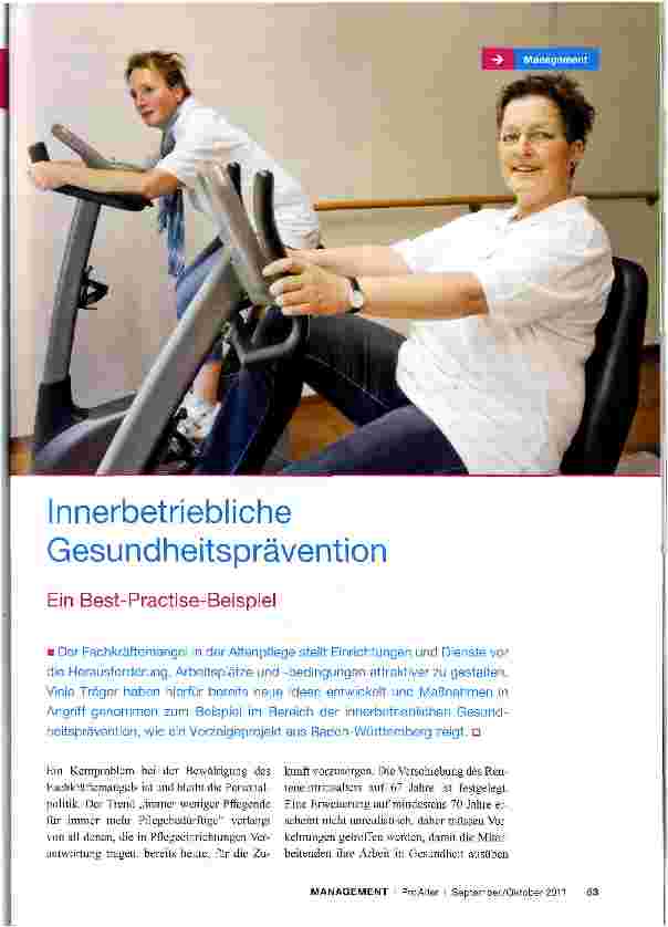 Vorschauseite 1: Innerbetriebliche Gesundheitsprävention