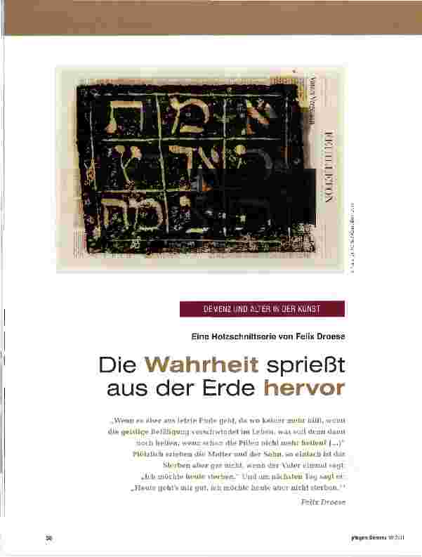 Vorschauseite 1: Die Wahrheit sprießt aus der Erde hervor