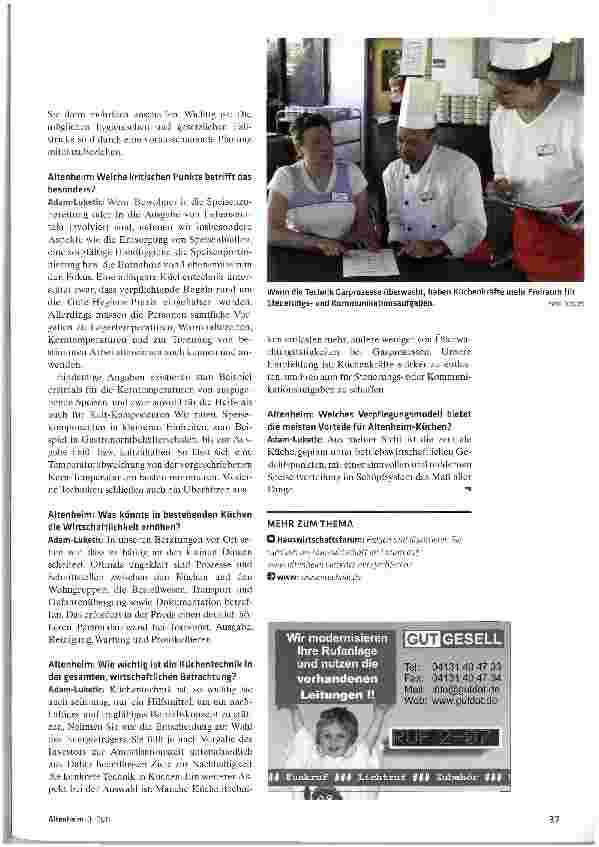 Vorschauseite 2: „Die Zentralküche ist das Maß aller Dinge