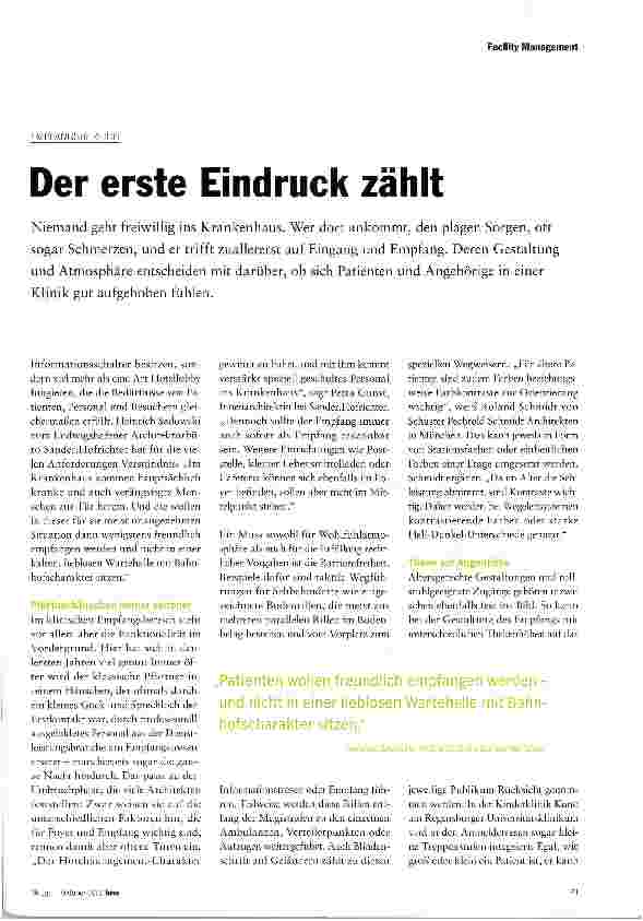 Vorschauseite 1: Der erste Eindruck zählt