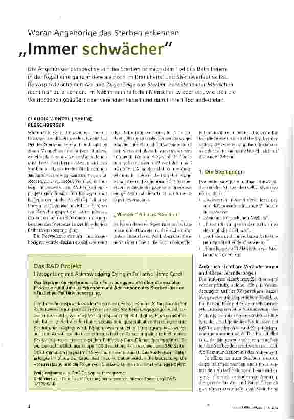 Vorschauseite 1: Immer schwächer