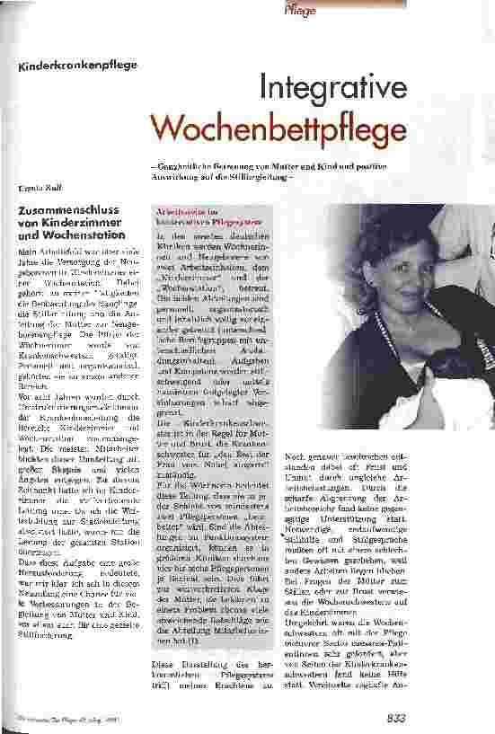 Vorschauseite 1: Integrative Wochenbettpflege Kinderkrankenpflege