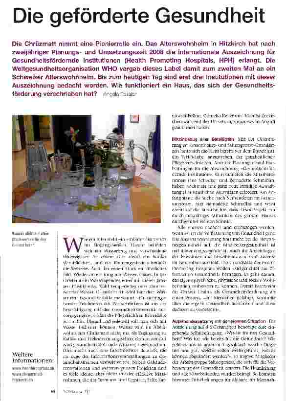 Vorschauseite 1: Die geförderte Gesundheit