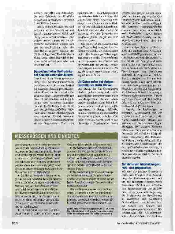 Vorschauseite 3: Folgen von Reaktorunfällen ■ Fakten und Vermutungen