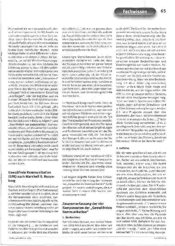 Vorschauseite 6: Gewaltfreie Kommunikation -Intuitive Kompetenzen der Mütter bestärken