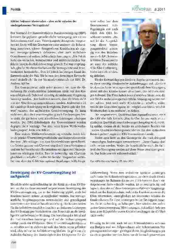 Vorschauseite 4: GKV-VSG: Fortschritt oder Rückschritt bei den ambulanten hochspezialisierten Leistungen?