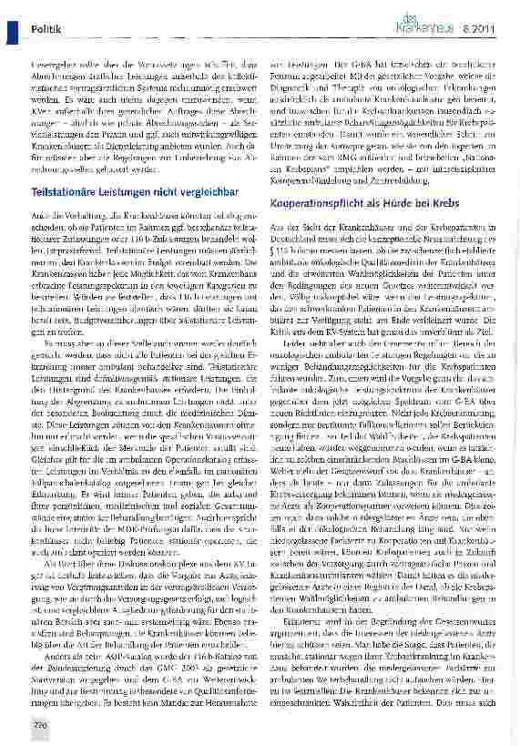 Vorschauseite 6: GKV-VSG: Fortschritt oder Rückschritt bei den ambulanten hochspezialisierten Leistungen?