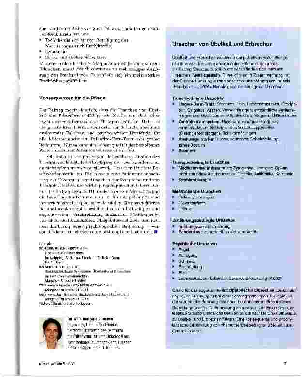 Vorschauseite 4: Pathophysiologie von Übelkeit und Erbrechen