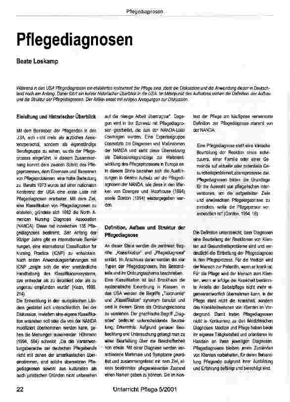 Vorschauseite 1: Pflegediagnosen