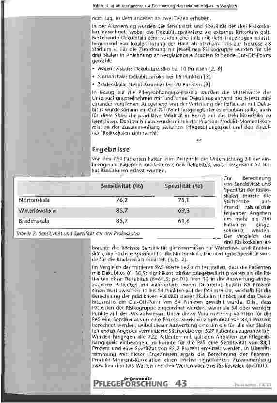 Vorschauseite 3: Instrumente zur Einschätzung des Dekubitusrisikos im Vergleich