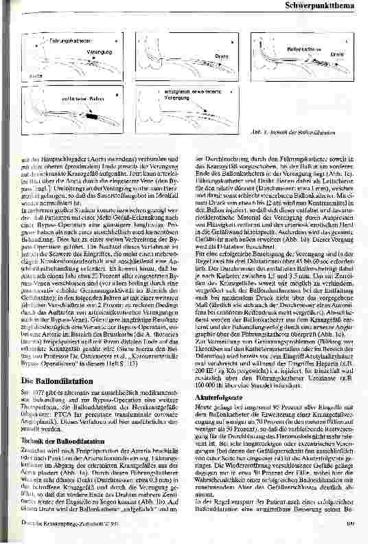 Vorschauseite 2: Die Behandlung der koronaren Herzkrankheit mit der Ballondilatation