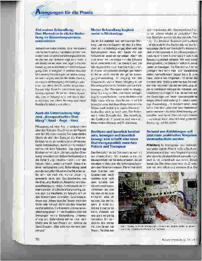 Vorschauseite 2: Das Neue Denkmodell einer Integrativen Physiotherapie übertragen auf die Behandlung von Patienten auf einer Intensivstation