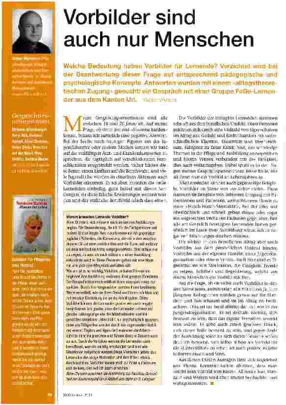 Vorschauseite 1: Vorbilder sind auch nur Menschen