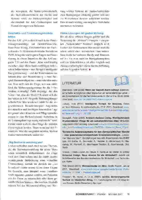 Vorschauseite 3: Technik - wo stehen wir? Mehr Selbstbestimmung und Lebensqualität per Knopfdruck?