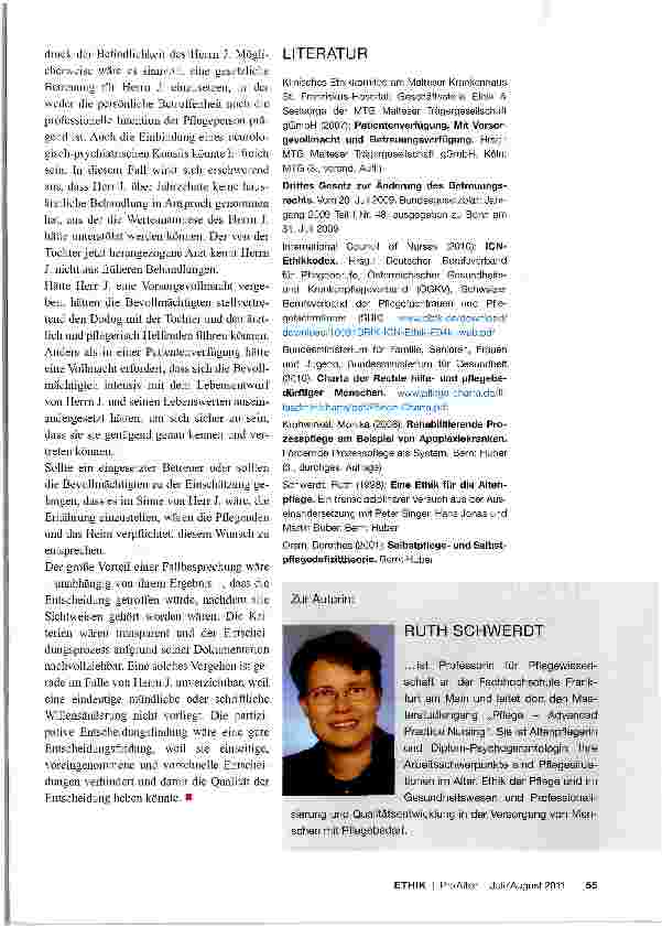 Vorschauseite 4: Not der Pflegenden Patientenverfügungen, die Hilfeund Pflegebedürftigkeit zurückweisen