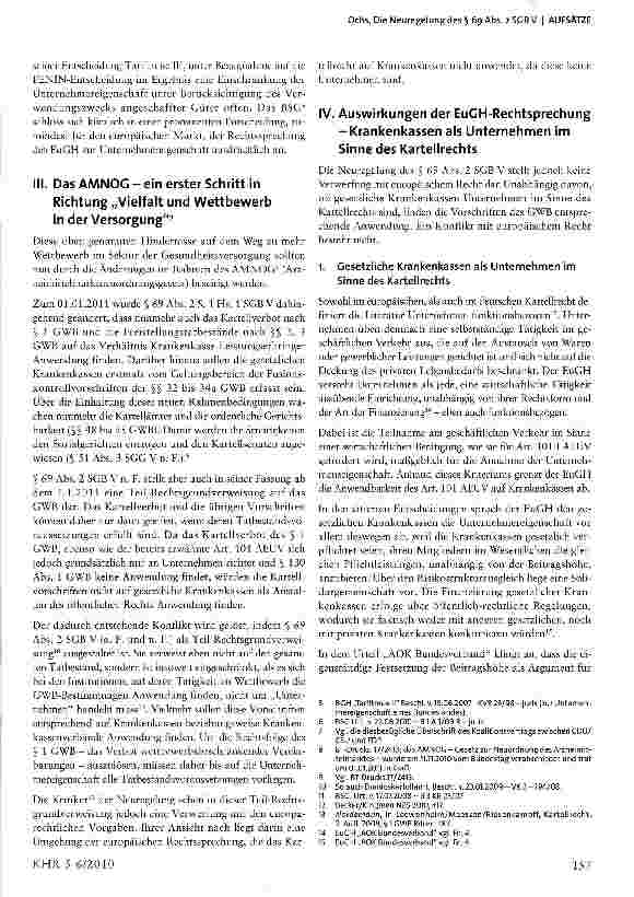 Vorschauseite 2: Die Neuregelung des § 69 Abs. 2 SGB V - Weg frei für mehr Wettbewerb auf dem Versorgungsmarkt?