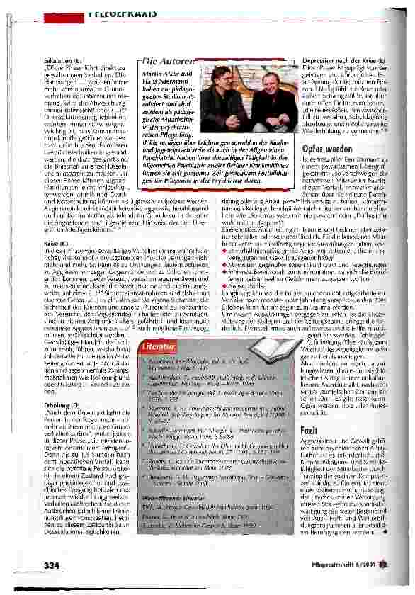 Vorschauseite 4: Vorbeugen fängt mit Zuhören an Aggression und Gewalt im psychiatrischen Alltag