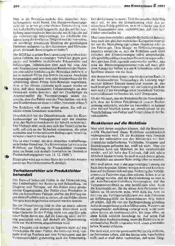Vorschauseite 3: Verschärfung des EG-Haftungsrechts - Auswirkungen auf die Krankenhäuser