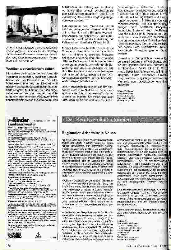 Vorschauseite 3: Umweltschutz in der Kinderklinik