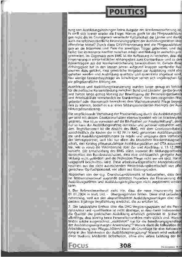 Vorschauseite 2: Gesetz zur Einführung des DRG-Vergütungssystems für Krankenhäuser, Referentenentwurf Stand 12.07.2001