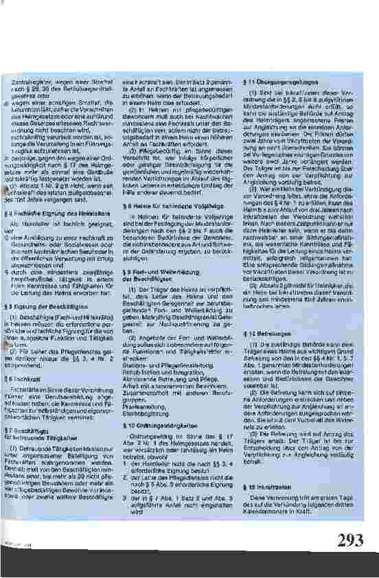 Vorschauseite 3: Verordnungen zum Heimgesetz in Arbeit