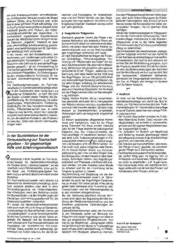 Vorschauseite 2: Berufsbild Fachkrankenschwester/-pfleger für Gemeindekrankenpflege