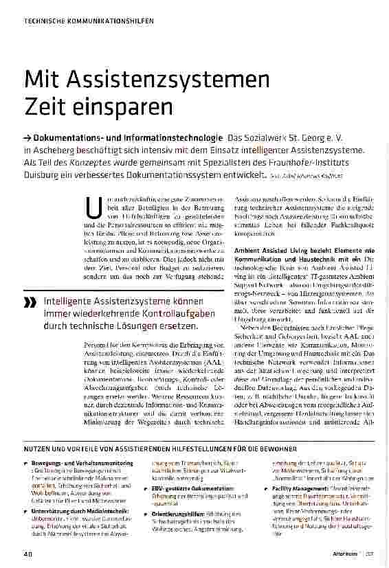 Vorschauseite 1: Mit Assistenzsystemen Zeit einsparenDokumentationsund Informationstechnologie