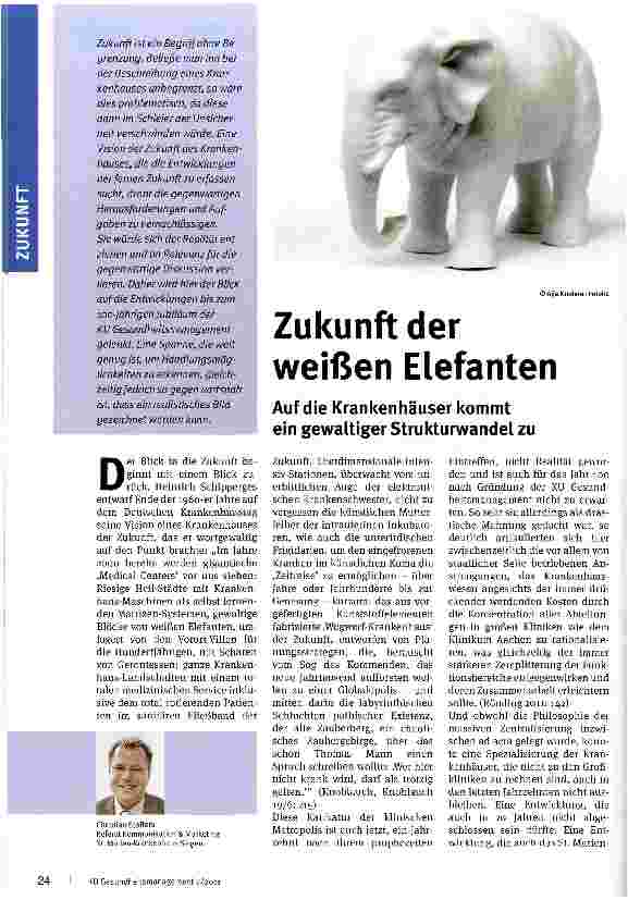 Vorschauseite 1: Zukunft der weißen Elefanten