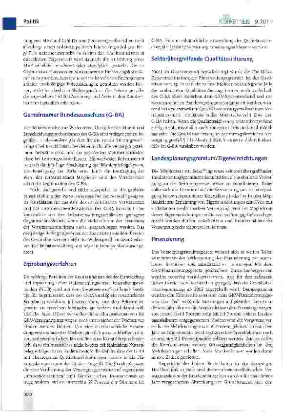 Vorschauseite 2: Das GKV-Versorgungsstrukturgesetz in der Diskussion
