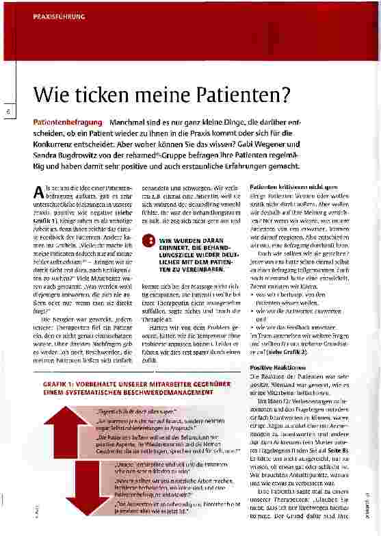 Vorschauseite 1: Wie ticken meine Patienten?