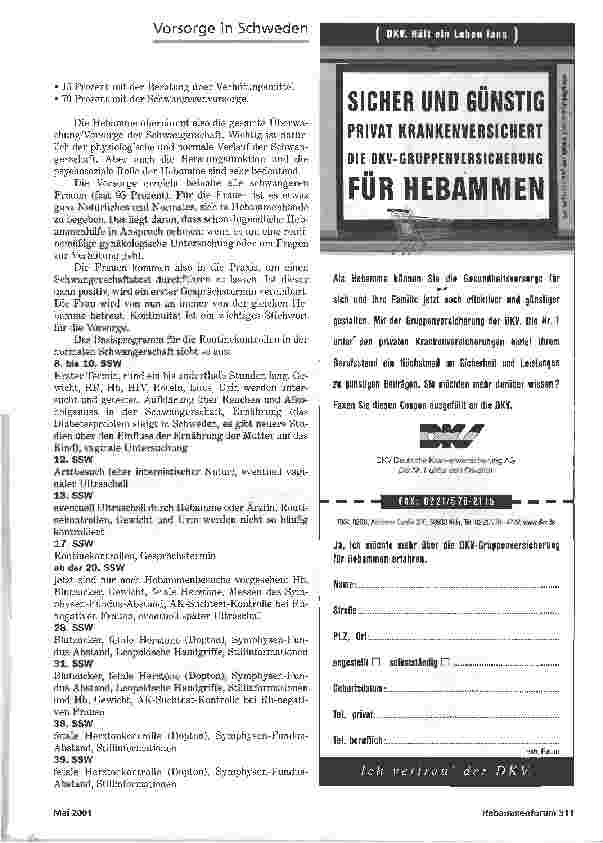 Vorschauseite 2: SCHWEDISCHEHE HEBAMMEN...DÜRFEN MEHR
