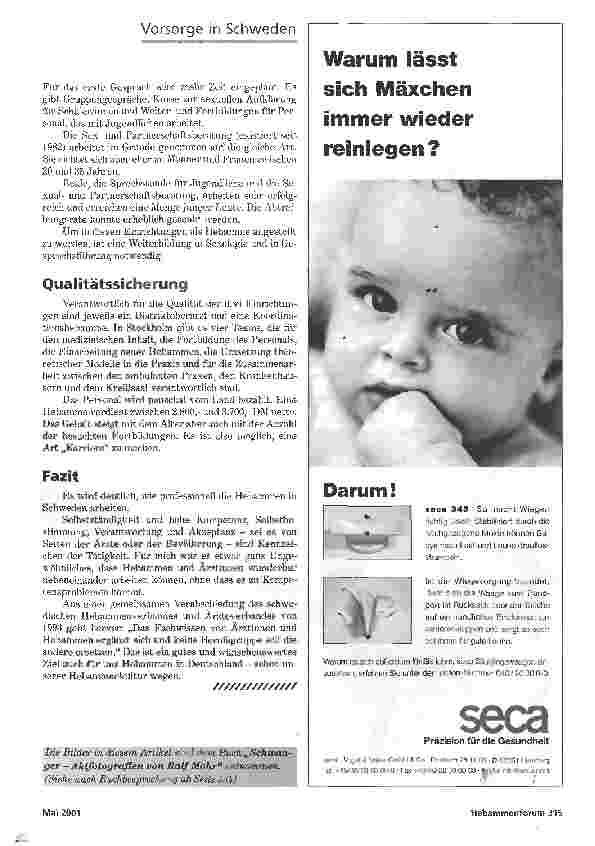 Vorschauseite 6: SCHWEDISCHEHE HEBAMMEN...DÜRFEN MEHR