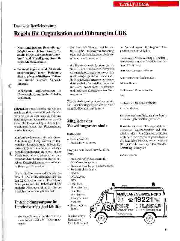 Vorschauseite 2: Aufgaben der Entscheidungsorgane des Landesbetriebes Krankenhäuser