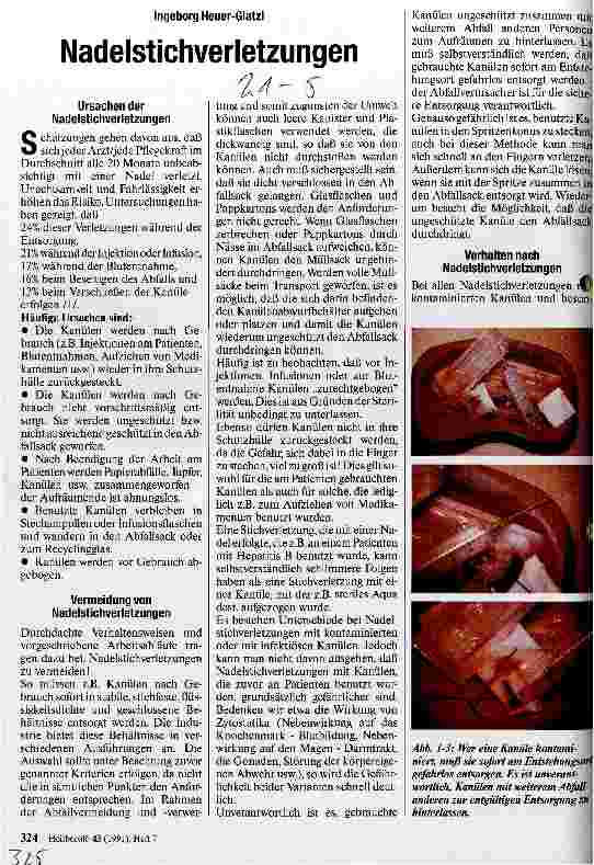 Vorschauseite 1: Nadelstichverletzungen