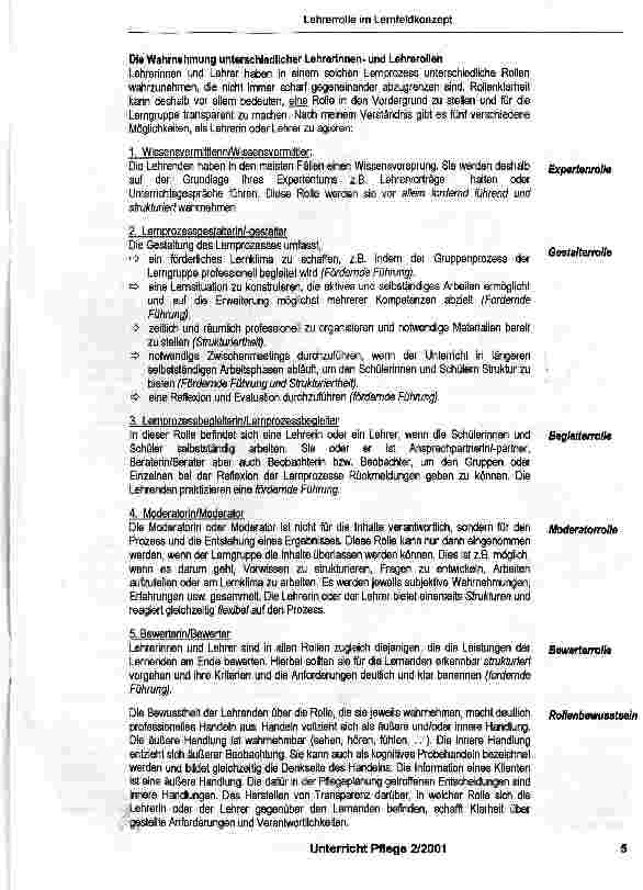 Vorschauseite 4: Lehrerrolle im Lernfeldkonzept