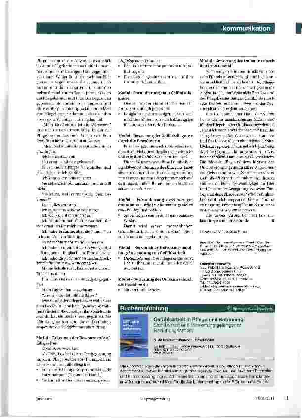 Vorschauseite 4: Es besteht freie Wahlmöglichkeit! Gefühlsarbeit in Pflege und Betreuung
