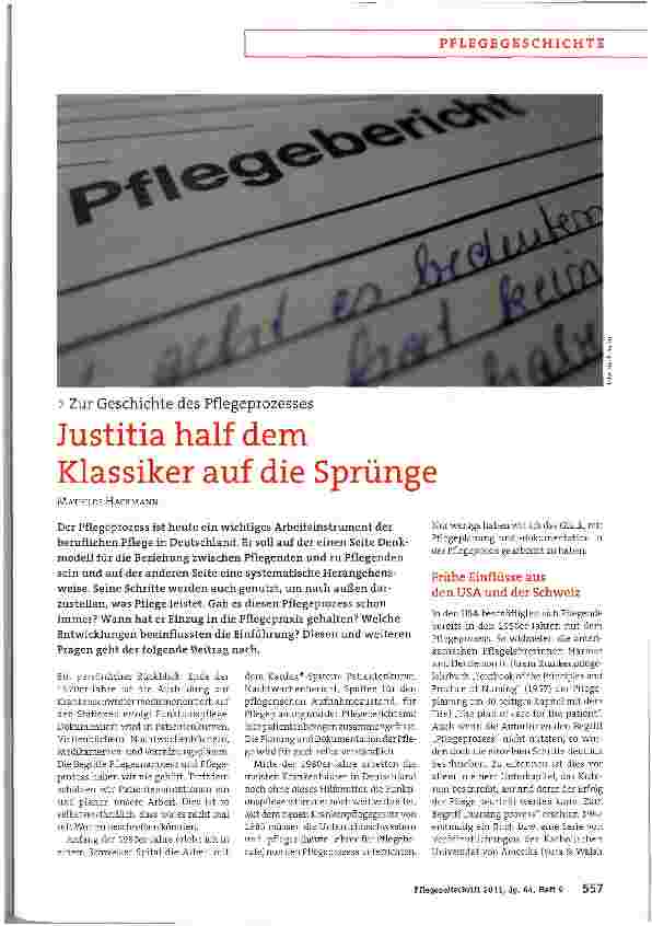 Vorschauseite 1: Justitia half dem Klassiker auf die Sprünge