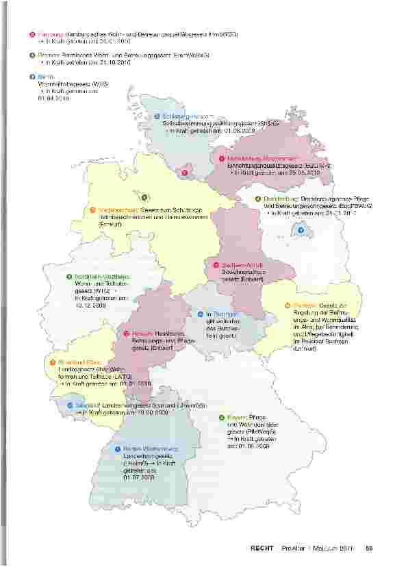 Vorschauseite 2: Rechtliche Stolpersteine alternativer Wohnformen - ein Überblick Teil 2: Landesheimgesetze