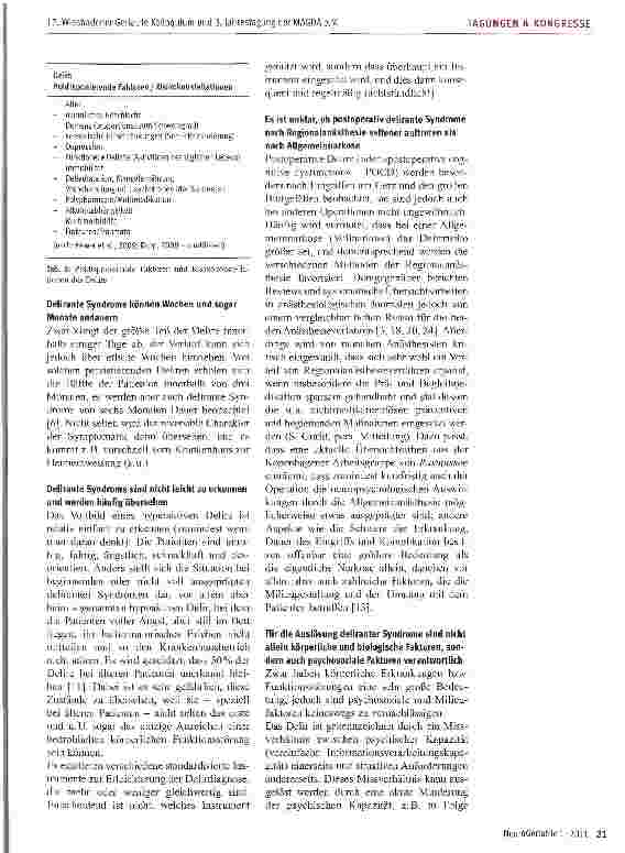 Vorschauseite 2: Das Delir im Alter - geläufige und weniger geläufige Aspekte