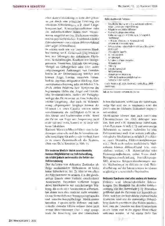 Vorschauseite 3: Das Delir im Alter - geläufige und weniger geläufige Aspekte