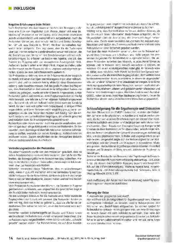 Vorschauseite 3: Reisen mit Paraplegie